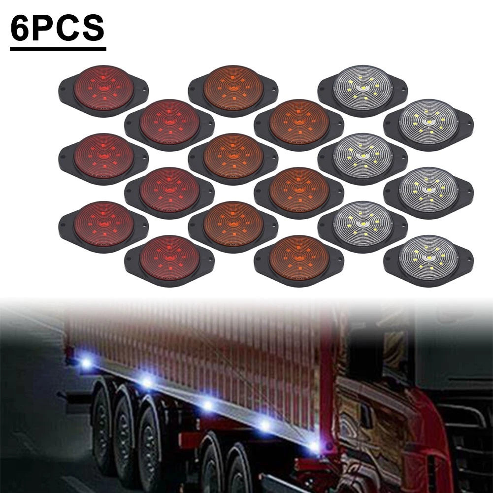 9 LED Side Marker Lamps for Bus Car Trailer Van Caravan