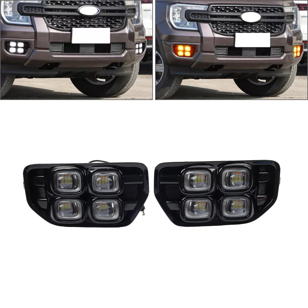 2X ABS Plastic LED Fog Light for Ford Ranger (2023–2023)