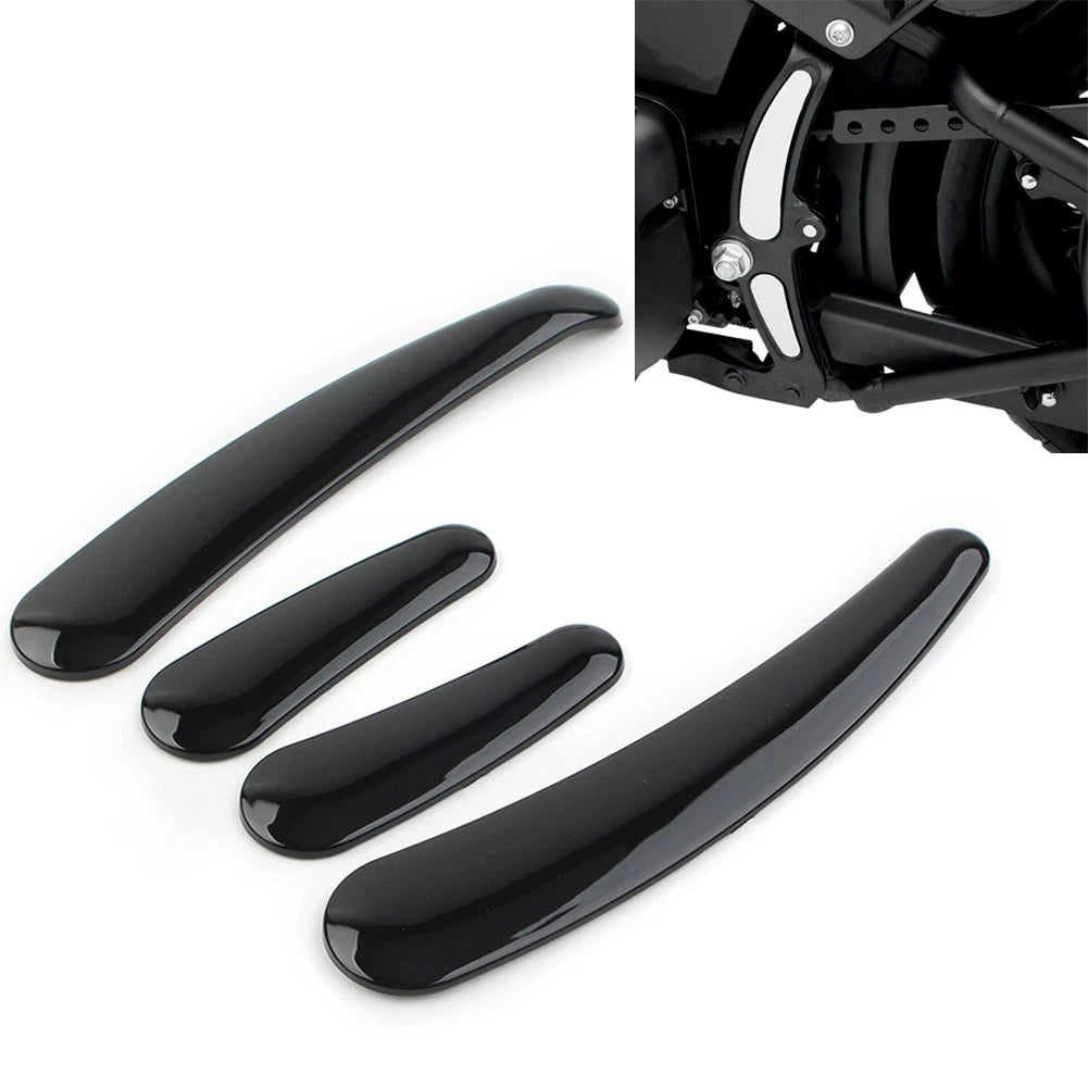 4Pcs Curved Swingarm Frame Insert Set For Harley Softail Models 2008-up Plastic