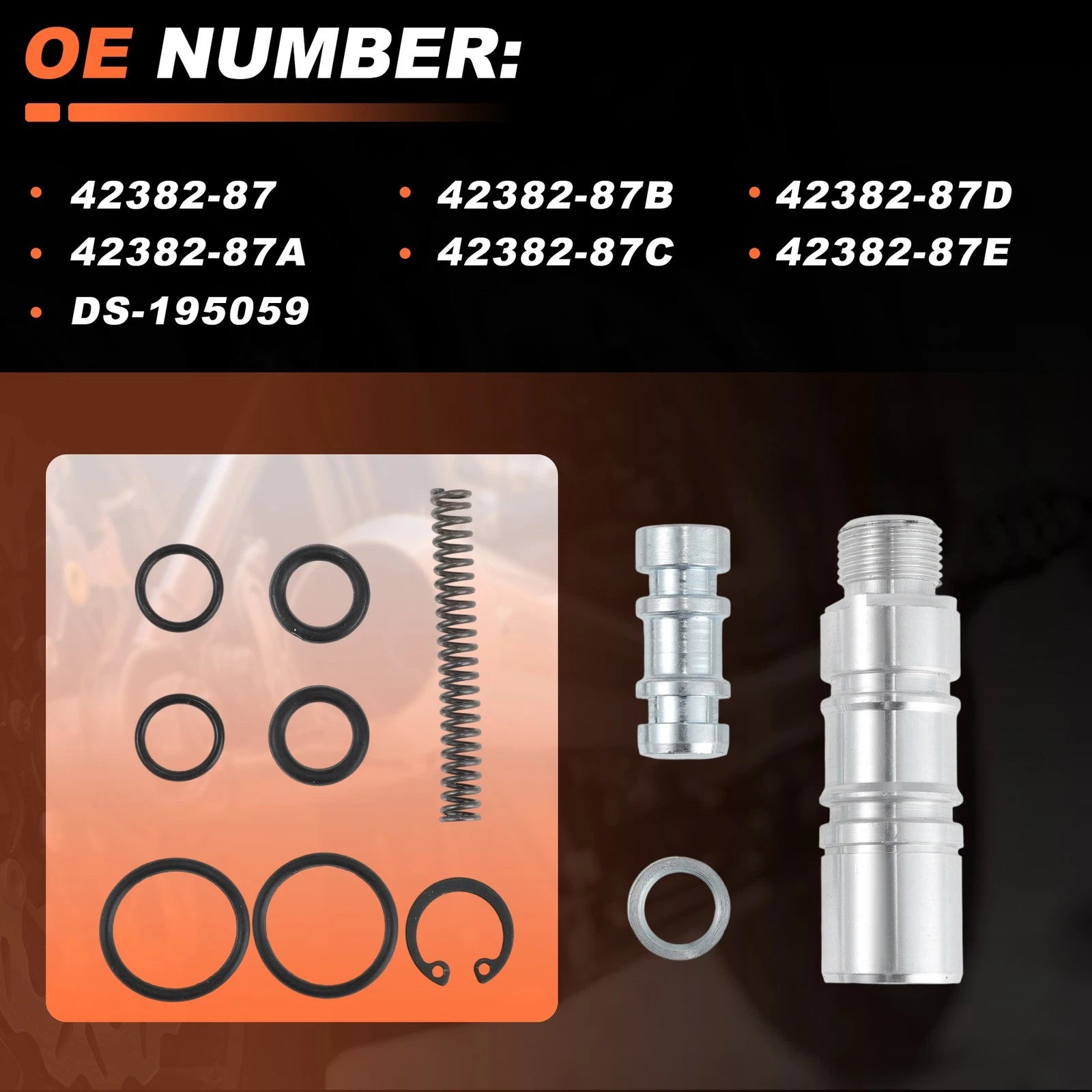 Rear Brake Master Cylinder Rebuild Kit for Harley Davidson (1987–1987) 42382-87/DS195 059