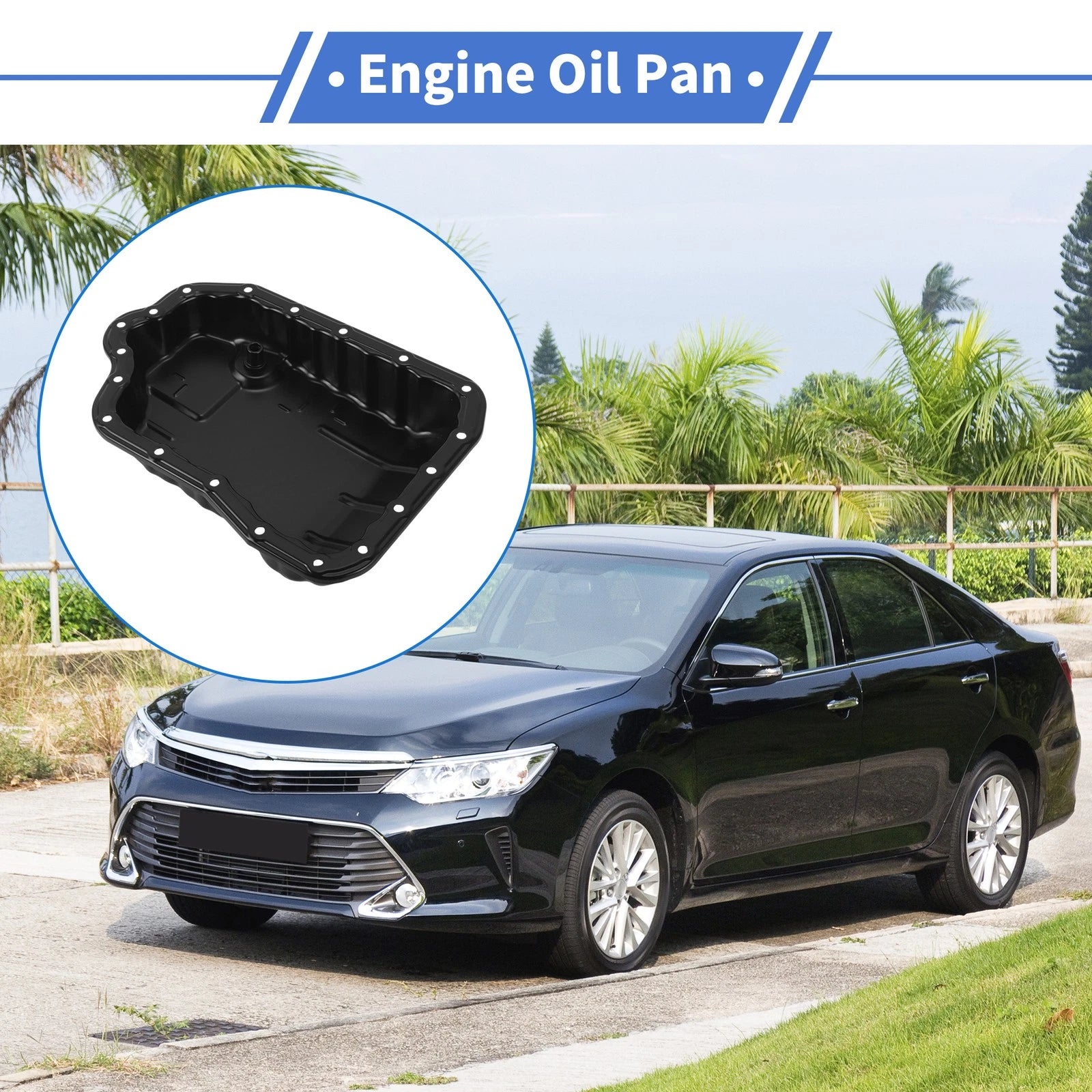 Engine Oil Pan Replacement for Toyota Camry (2015–2018) Steel Black