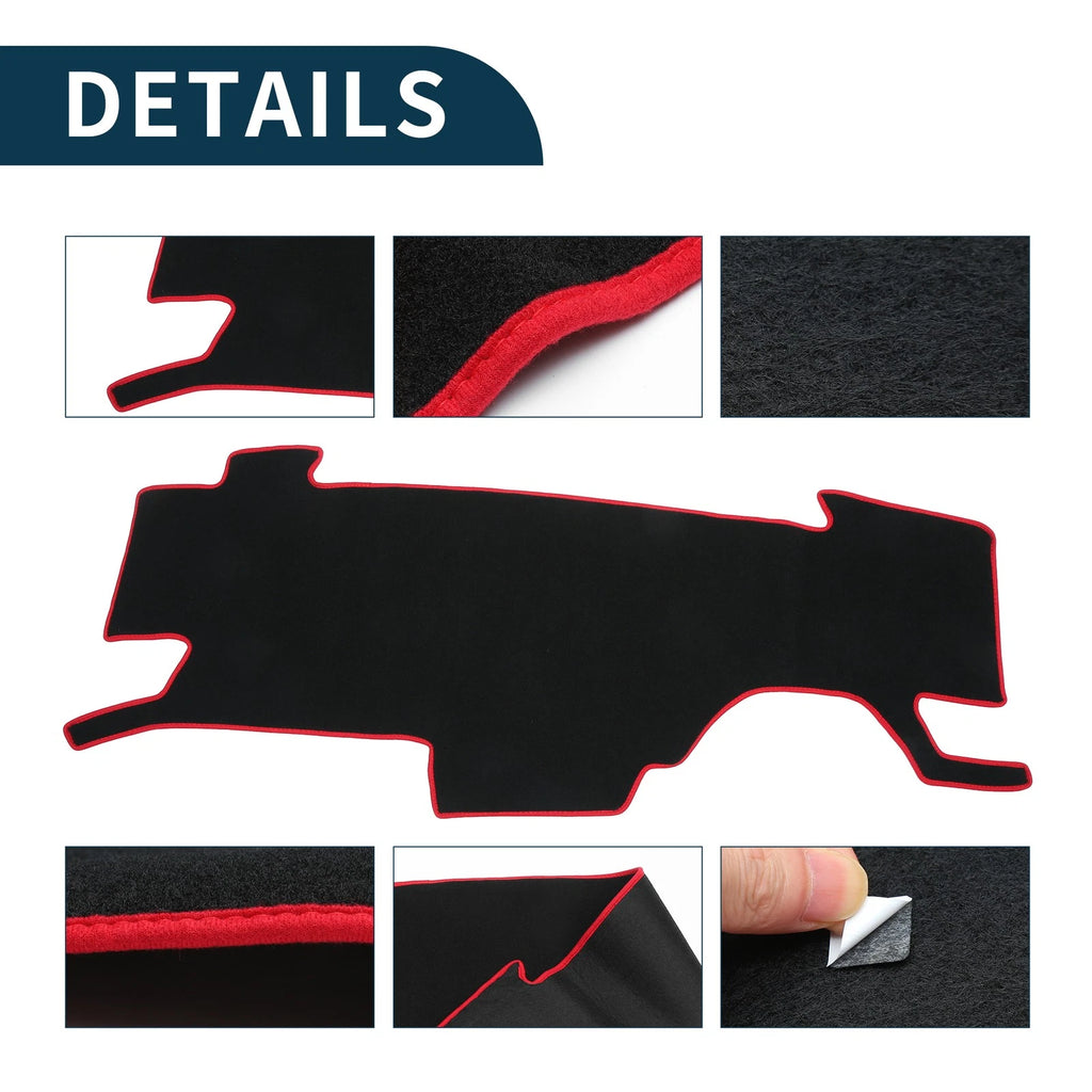 Dashboard Dash Cover Mat for Nissan Note e-Power E13 (2020–2024) Black Red Set