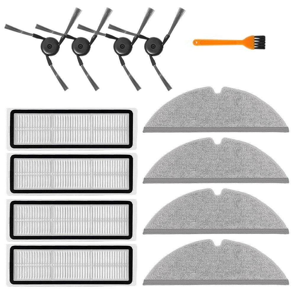 Replacement Side Brushes and Mop Cloths Kit for DREAME D20 Plus Vacuum