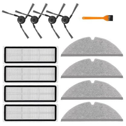Replacement Side Brushes and Mop Cloths Kit for DREAME D20 Plus Vacuum