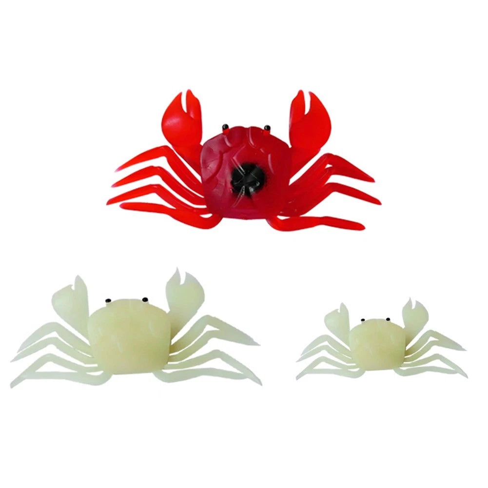 Fishing Crab Soft Lure Bait Trap 7/14cm - White/Red