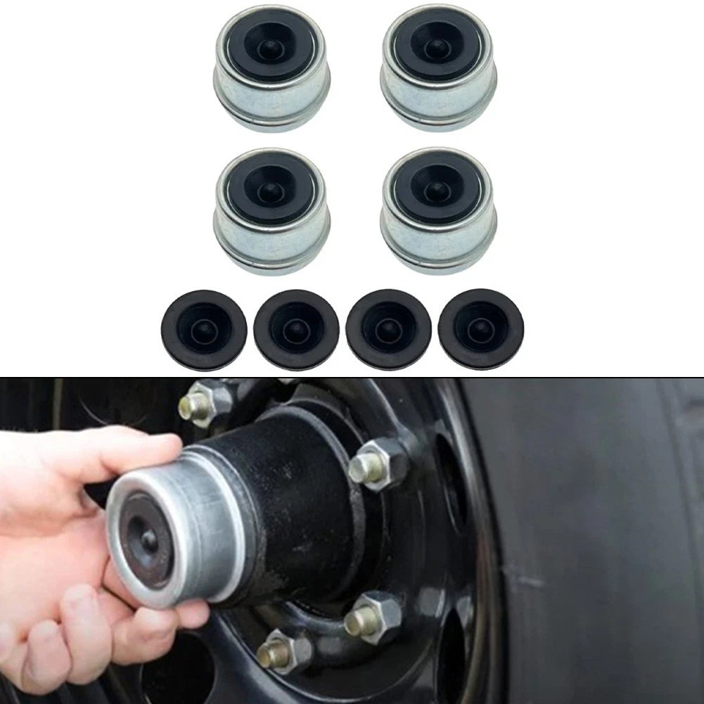 4Pcs Trailer Axle Dust Cap for RV Boat Camper Maintenance