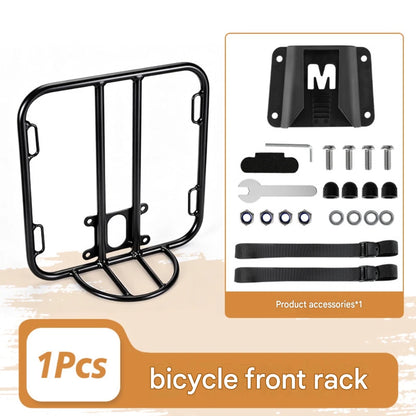 Folding Bike Front Rack Quick Release System - Aluminum 29x10.5cm