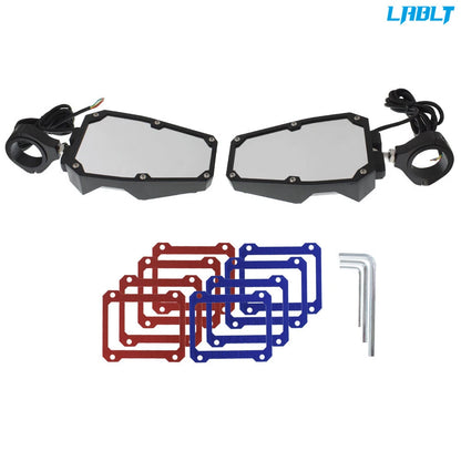 Set of 2 LED Side Mirrors for Polaris RZR (1.75"-2" Roll Cage)