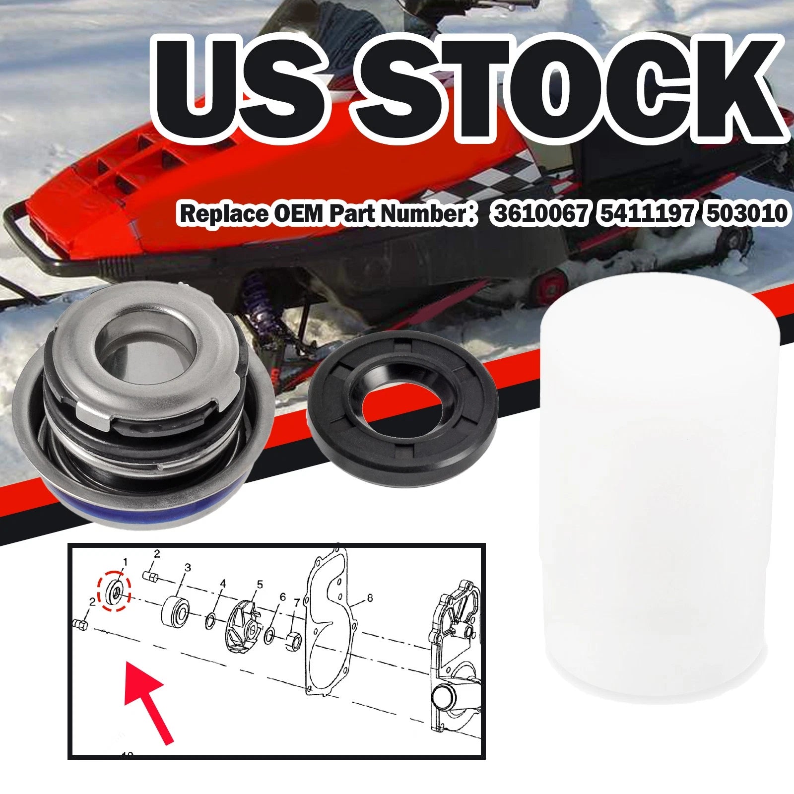 Water Pump Seal & Driver Tool for Polaris 600 800 Pro RMK/RUSH Pro (2011–2016)