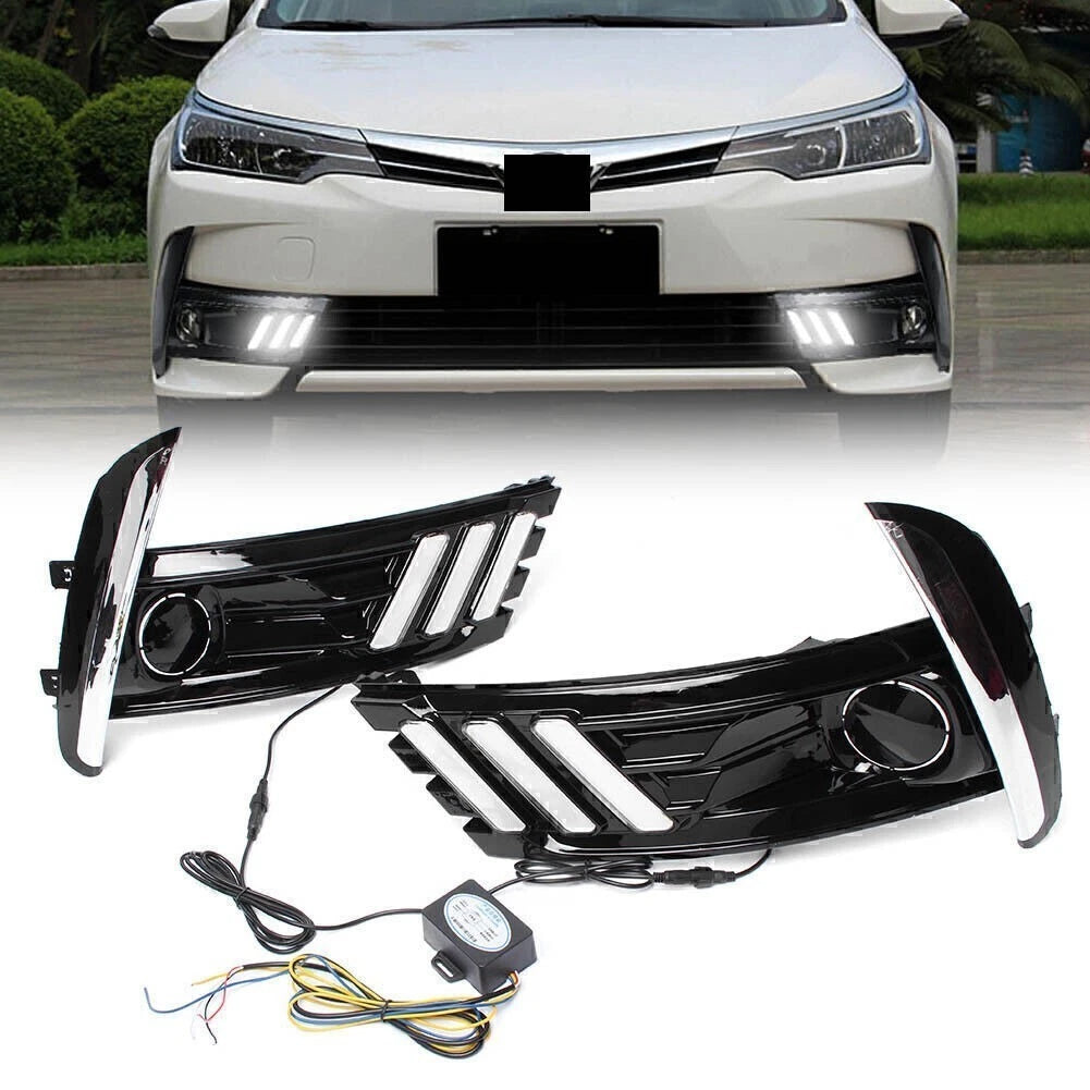 LED Daytime Running Light DLR Turn Signals Lamp for Toyota Corolla Altis (2017)