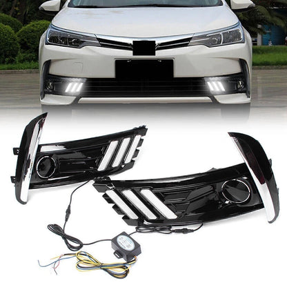 LED Daytime Running Light DLR Turn Signals Lamp for Toyota Corolla Altis (2017)