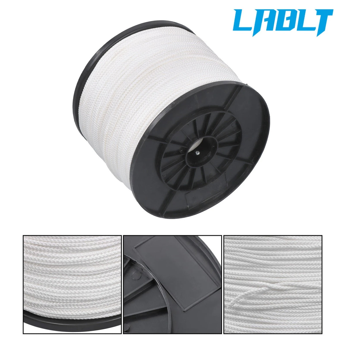 Hollow Braid Polypropylene Rope 1/8 In 1000 Ft for Fishing, Flag Pole