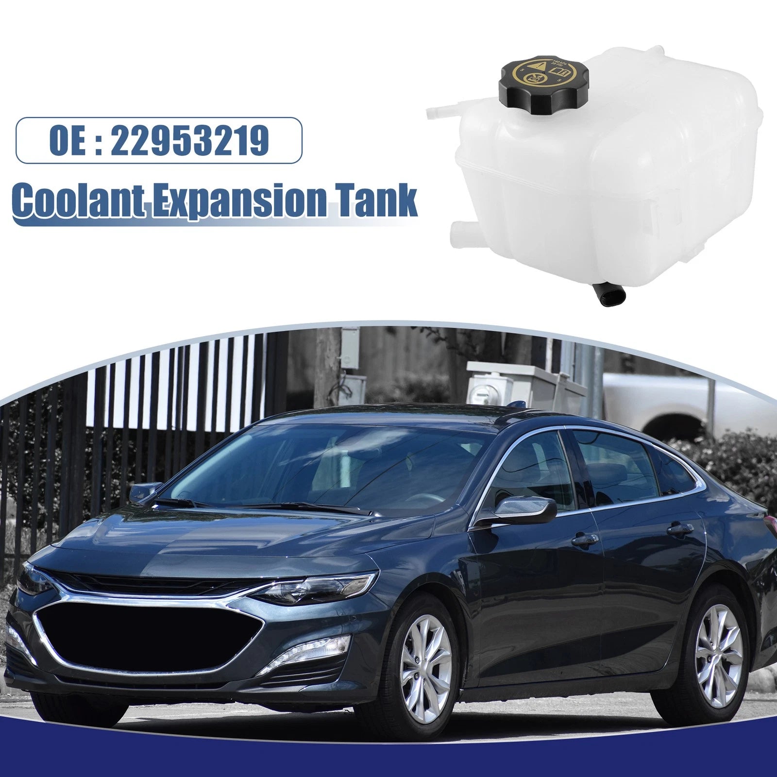 Coolant Reservoir Tank with Cap Sensor for Chevy Malibu (2016–2024)