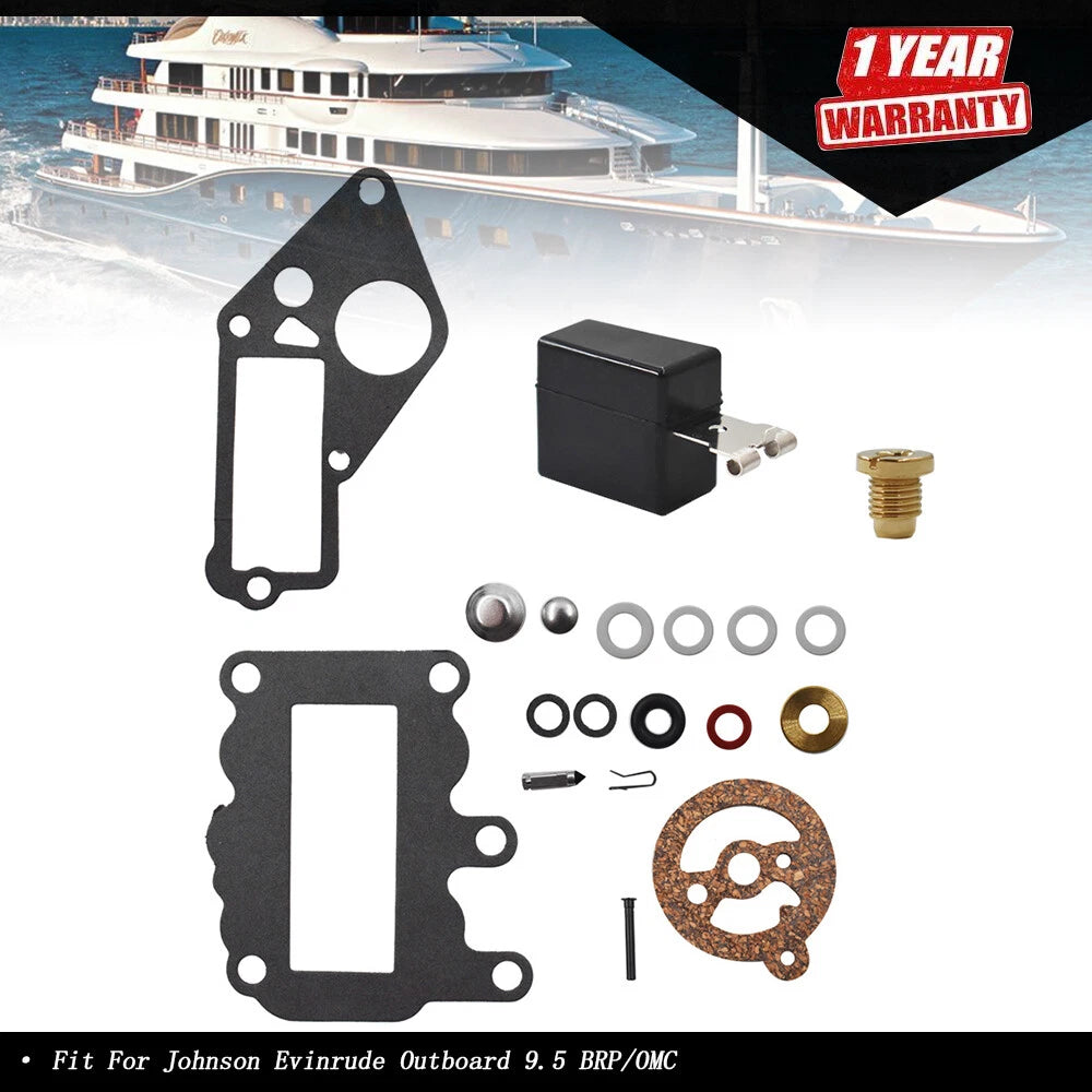 Carb Kit w/Float for Johnson Evinrude Outboard 9.5 (382048)