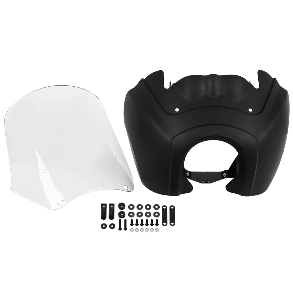 Front Fairing & 15" Clear Windshield for Harley Dyna (2006–2023)