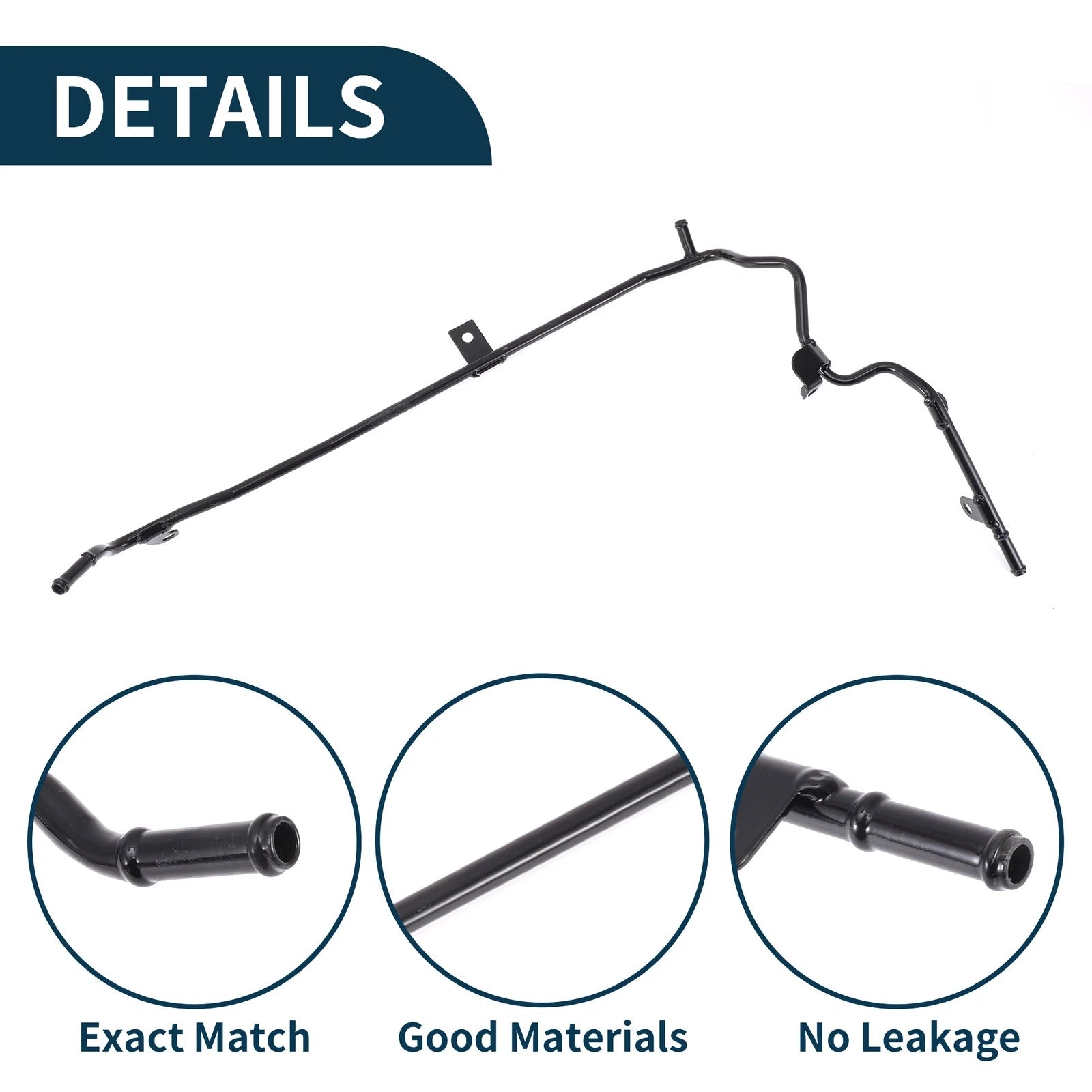 Radiator Hose Coolant Pipe for Audi A3 (2004–2012) 1 Pcs Iron Black