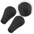 2 Pack Black Leather Transfer Case & Gear Shift Knobs for Nissan Patrol