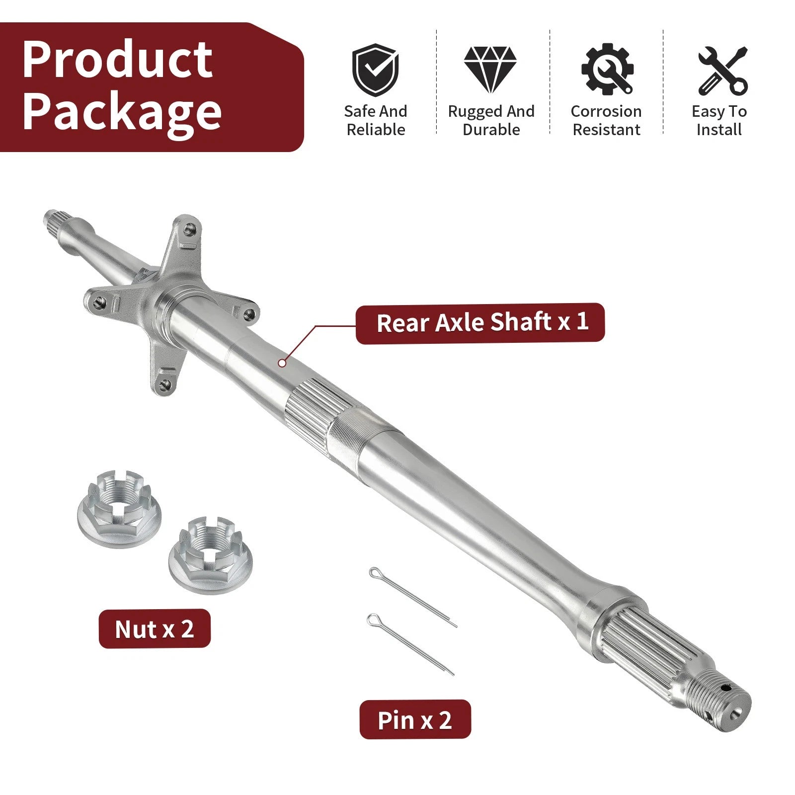 Rear Axle Shaft for Suzuki Quadsport Z400 LTZ400 2003–2008 64710-07G30
