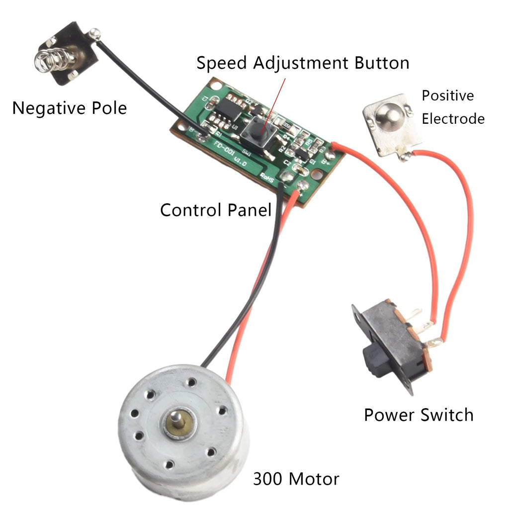 Switch Assembly for Solar Drive Motor Regulation Control (Toys)
