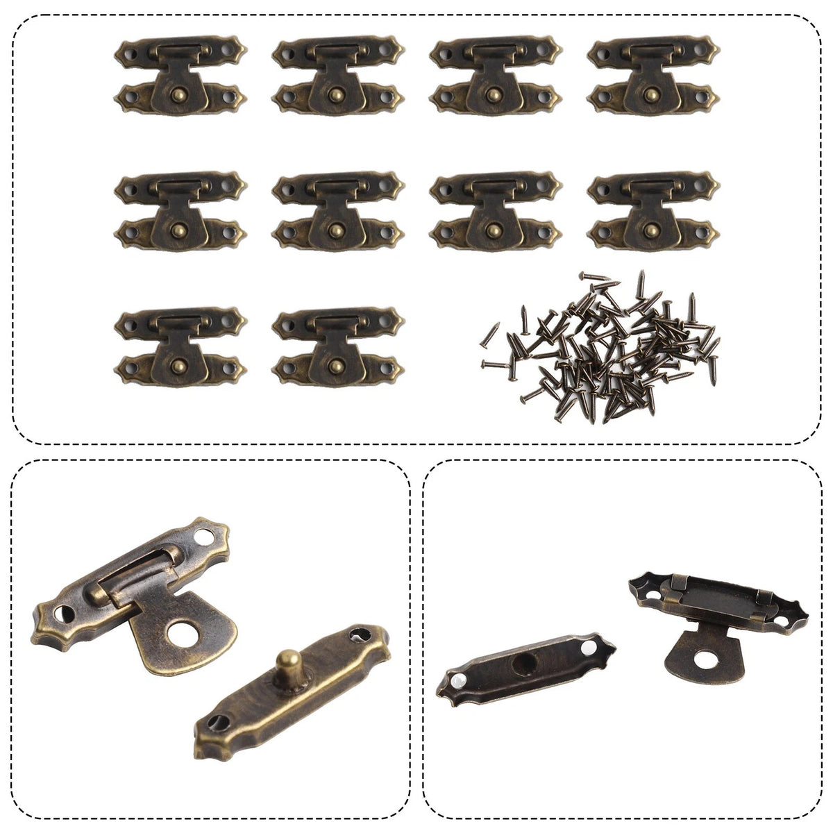 10PCS Iron Box Clasp Hardware for Automotive Applications