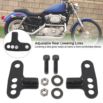 Adjustable Rear Lowering Links Drop Kit for Sportster XL883 1200 (1988–1999)
