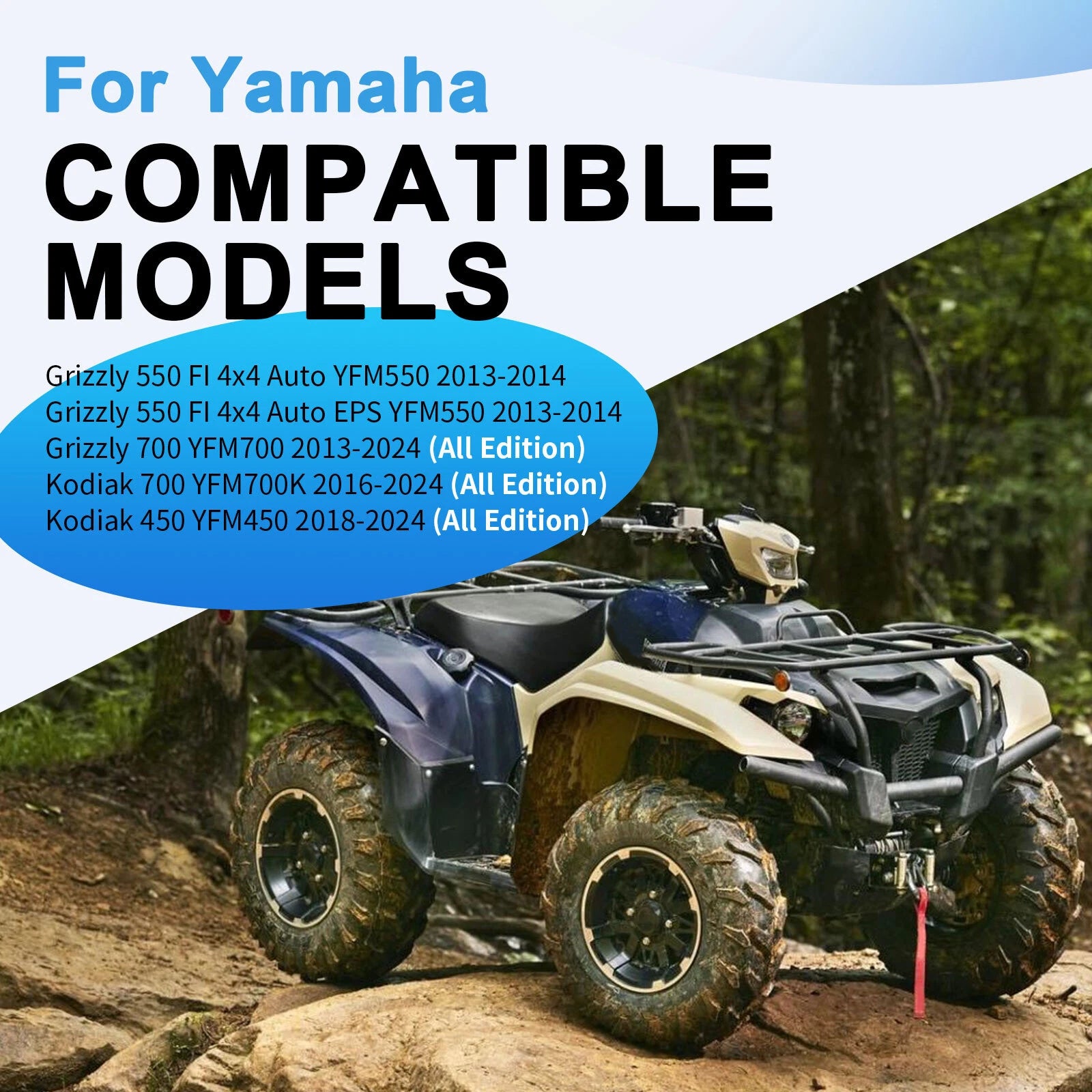 Set of 4 Front Upper & Lower Ball Joints for Yamaha ATV (3B4-23579-01-00, 3B4-23579-00-00)
