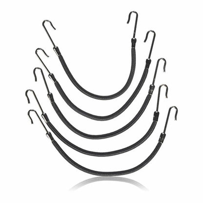 50Pcs Rubber Ponytail Hooks for Hair Styling - Black