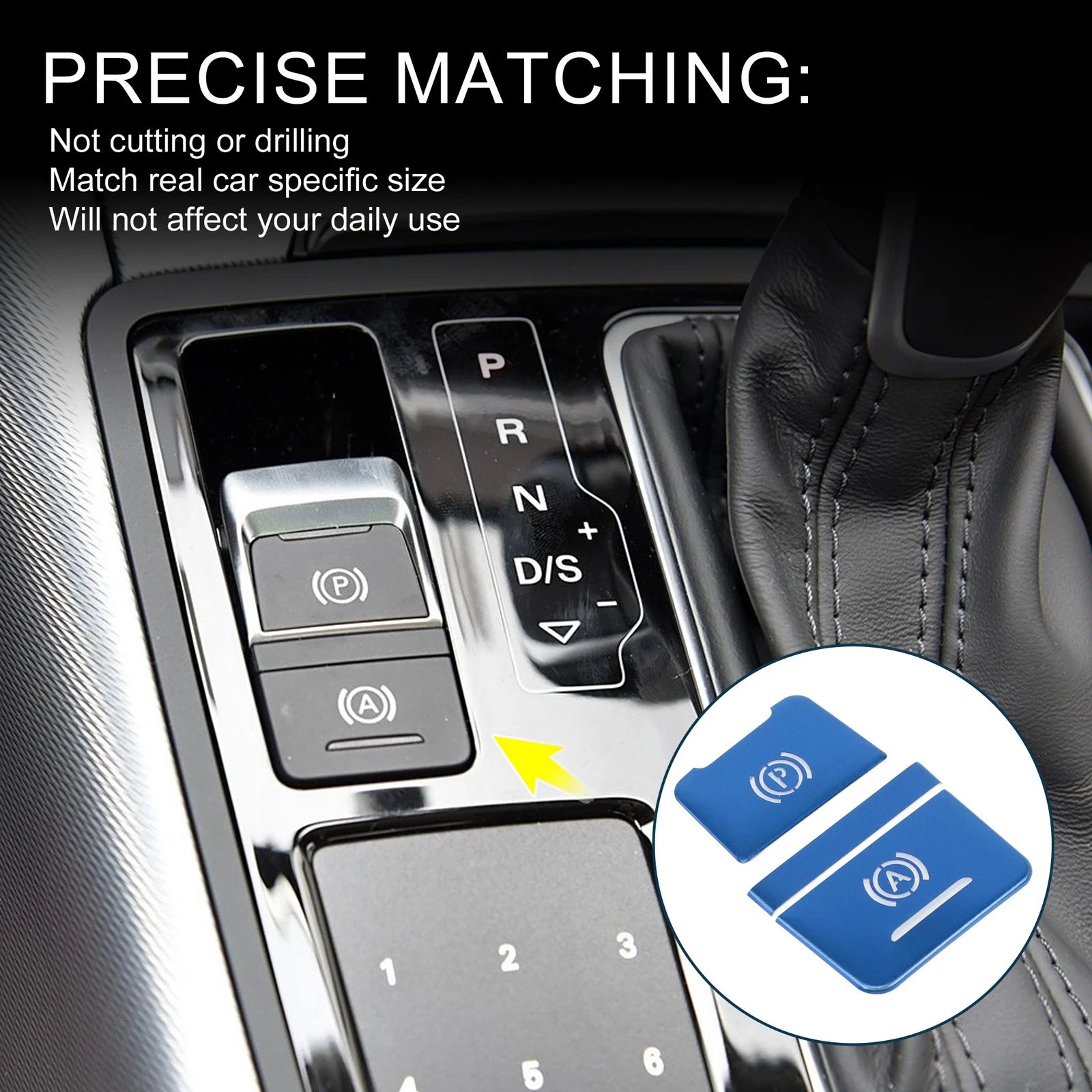 Electronic Handbrake Parking Brake Switch Button Sticker for Audi A6 C7 (2012–2018)