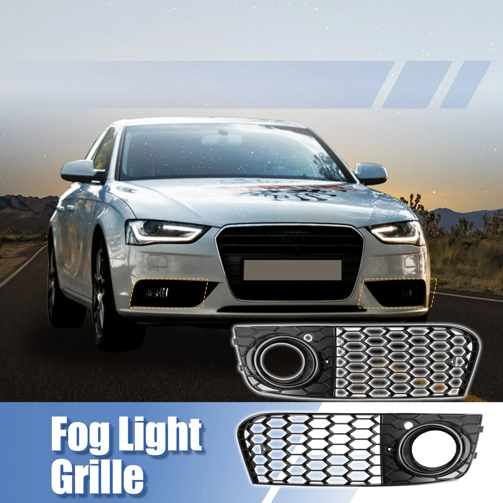 Front Fog Light Grille Cover Replacement for Audi A4 B8 (2009–2011)