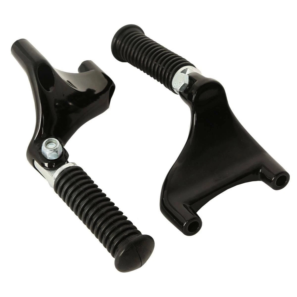 Black Rear Footpeg Mounting Clamps for Harley Sportster 883 1200 (2004–2013)