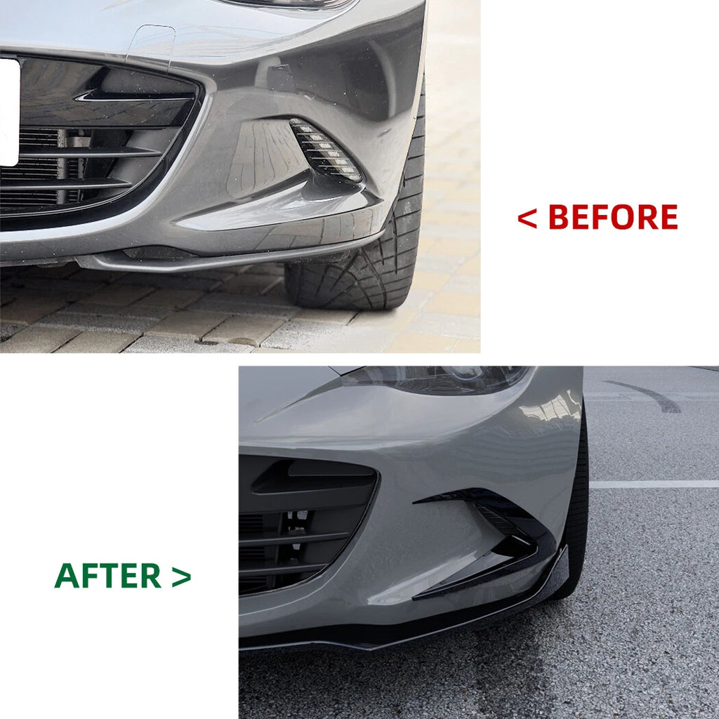Carbon Look Front Vent Trim Fin Canards for Mazda MX-5 Miata (2016–2023)