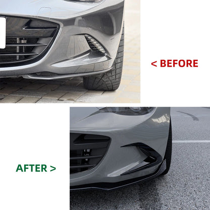 Carbon Look Front Vent Trim Fin Canards for Mazda MX-5 Miata (2016–2023)
