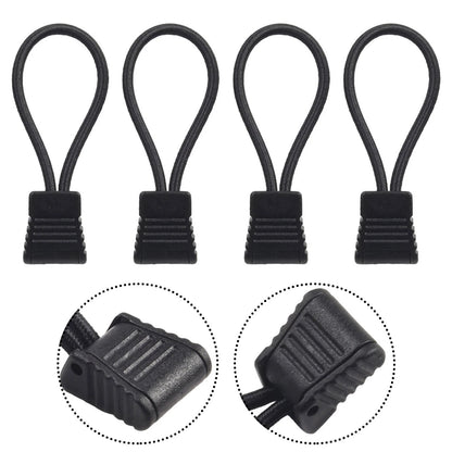 Set of 4 Hose Clips for Scuba Diving 6.5cm Black Elastic Bungee Rope