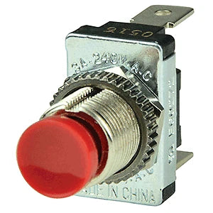 BEP 1001401 Red SPST Momentary Contact Switch for Marine Applications
