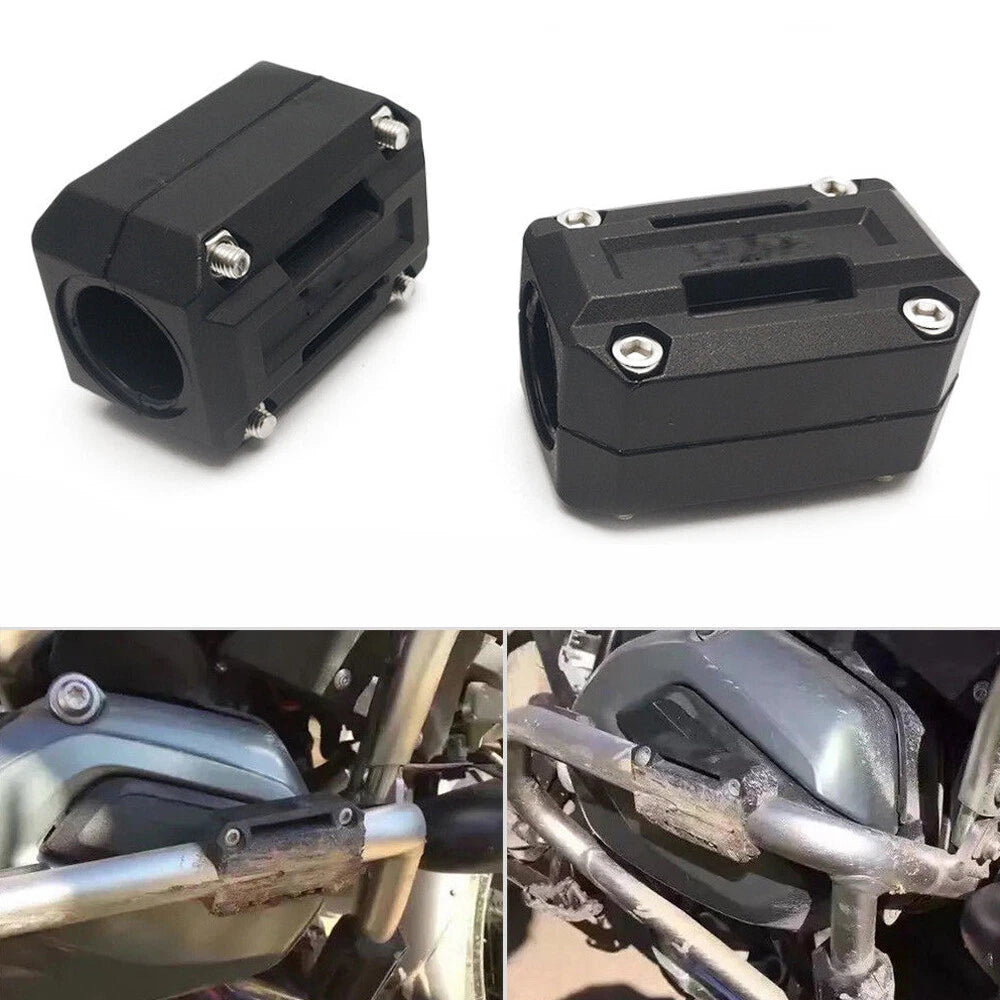 Set of 2 Motorcycle Engine Guard Anti-scratch Bumper Protector Blocks