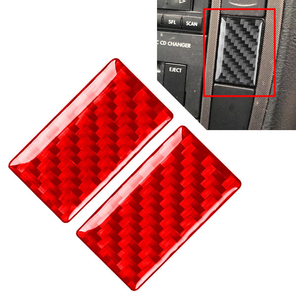 Radio CD Panel Side Button Cover Trim for Volkswagen Passat B5 (2001–2005) Red