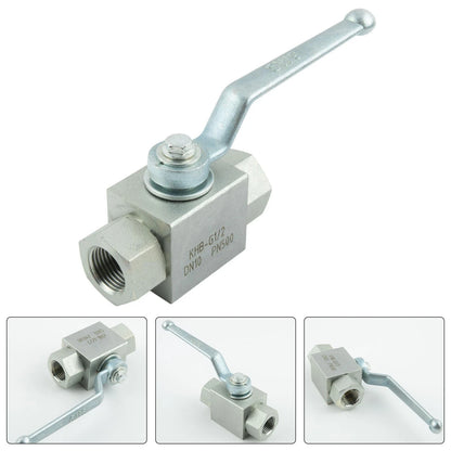 2X Hydraulic 2 Way High Pressure Ball Valve 1/4" - 500 Bar MWP Accessory