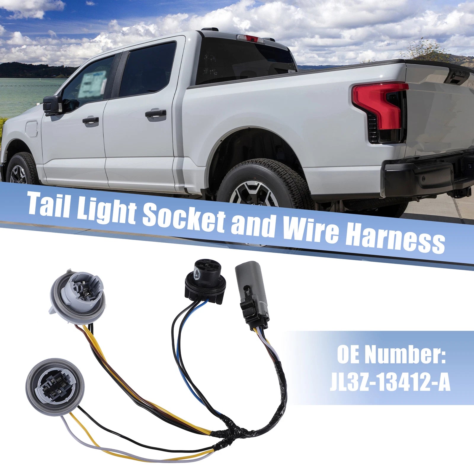 Tail Light Socket & Wire Harness for Ford F150 (2018) No.JL3Z-13412-A