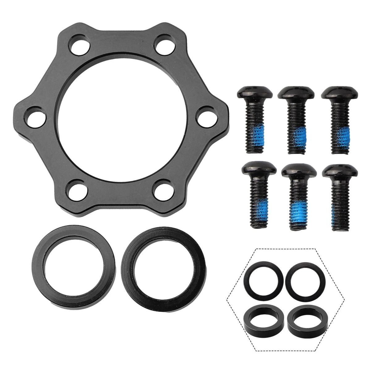 Set of 2 MTB Boost Hub 15x100mm to 110mm Adapter Conversion Kit