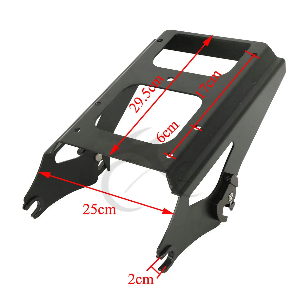 Detachable Two Up Pack Mounting Rack for Harley Touring (2009–2013) Black