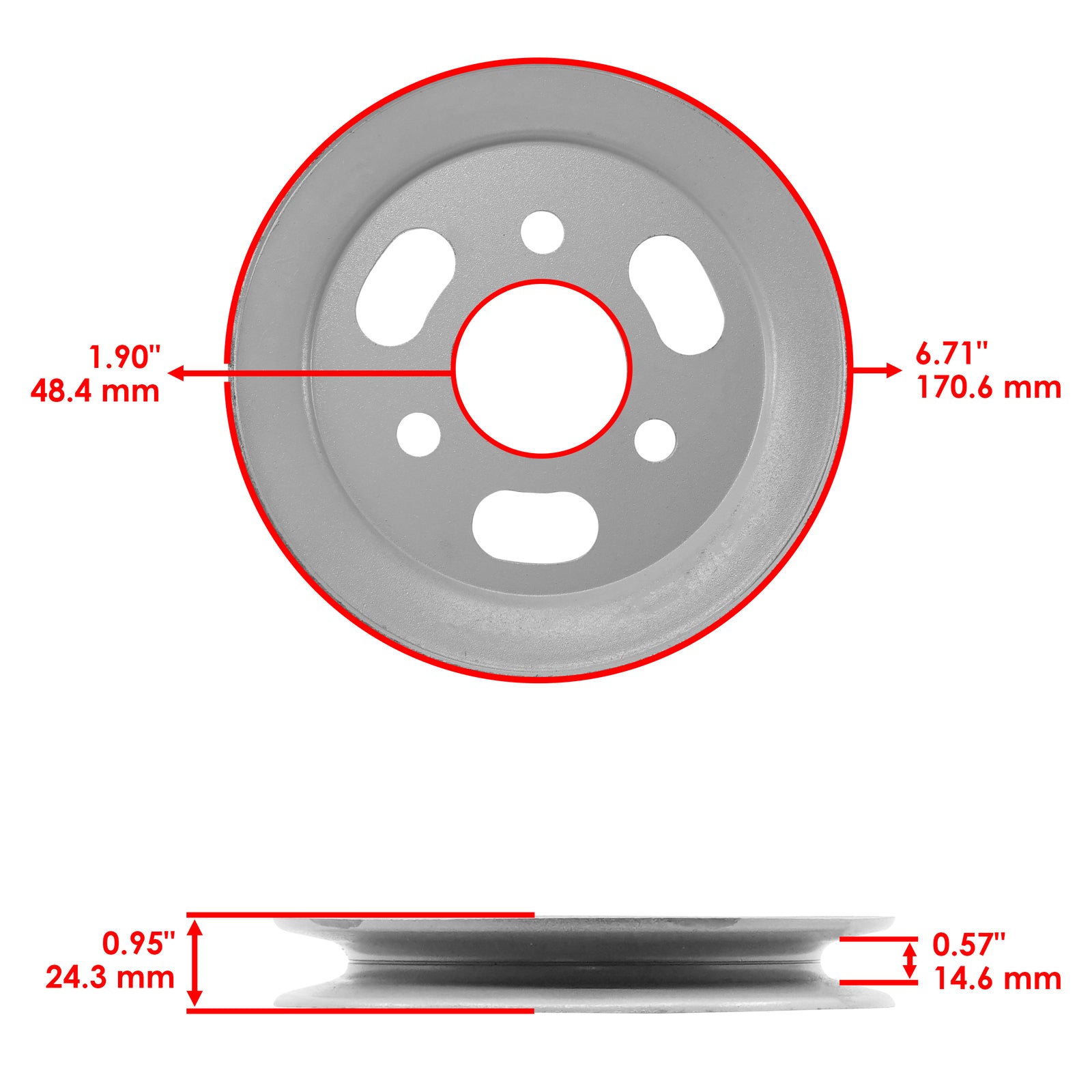 Deck Spindle with Pulley Replacement for Toro 48 52 Inch (2010–2015)
