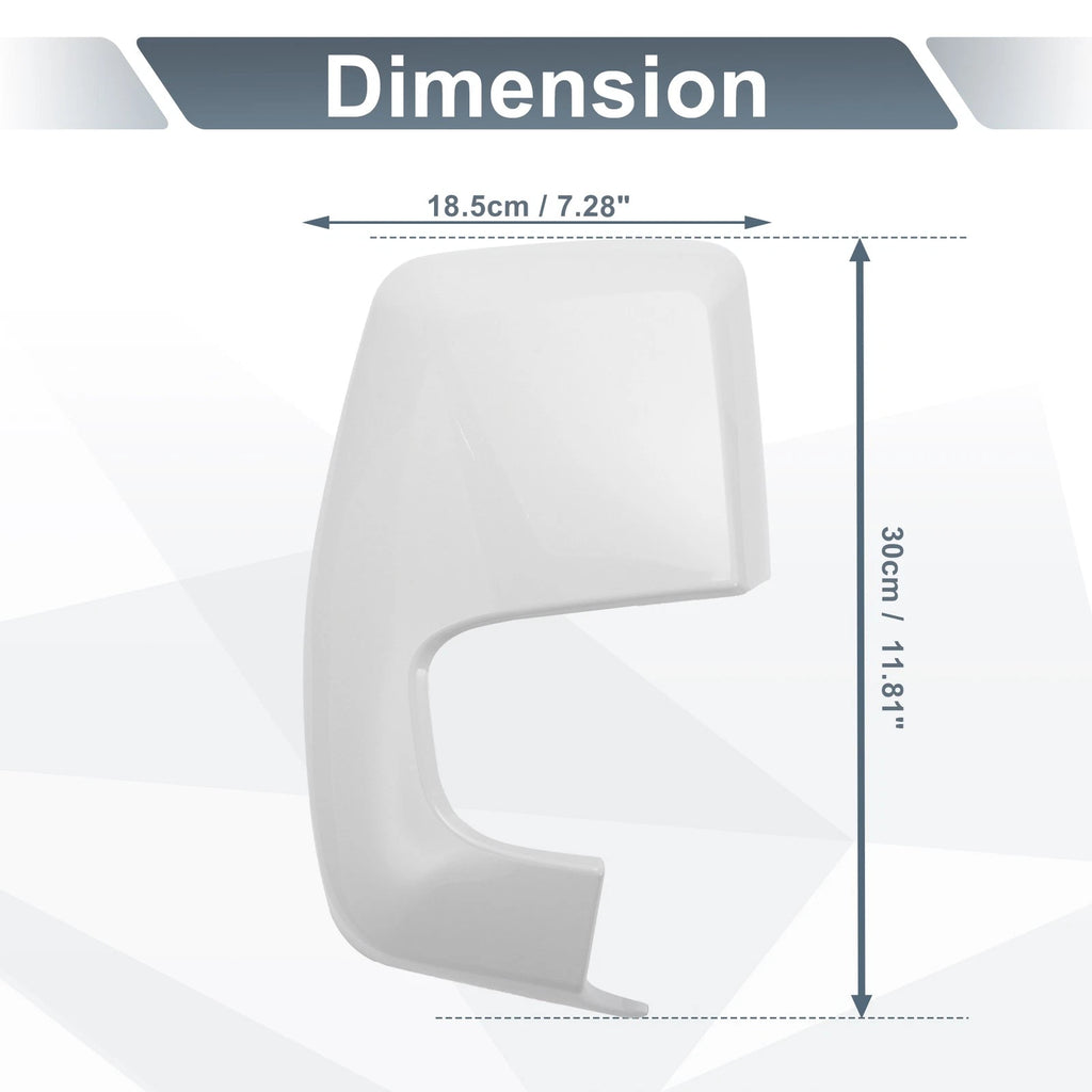 Right Side Rearview Mirror Cover Cap White for Ford Transit Custom (2012–2023)