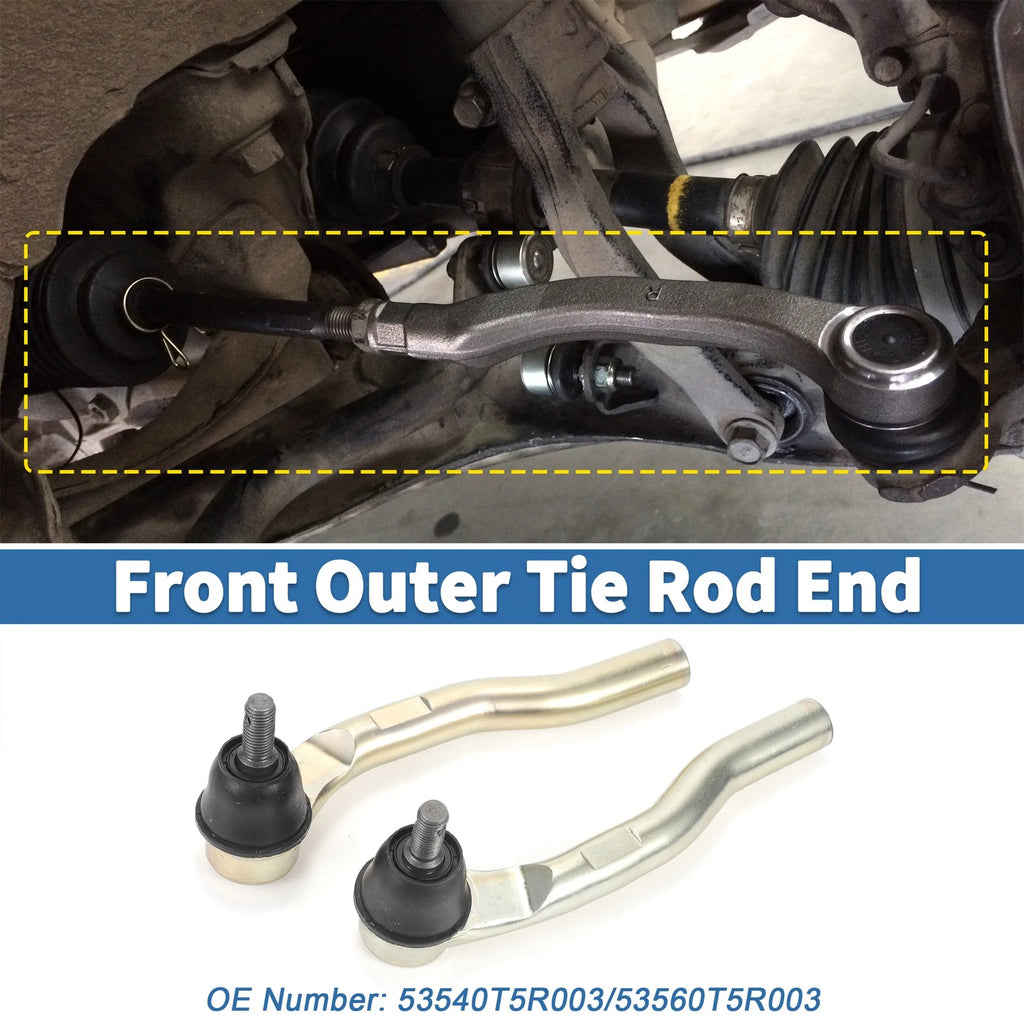 2pcs Front Outer Tie Rod Ends for Honda Fit 2015–2020