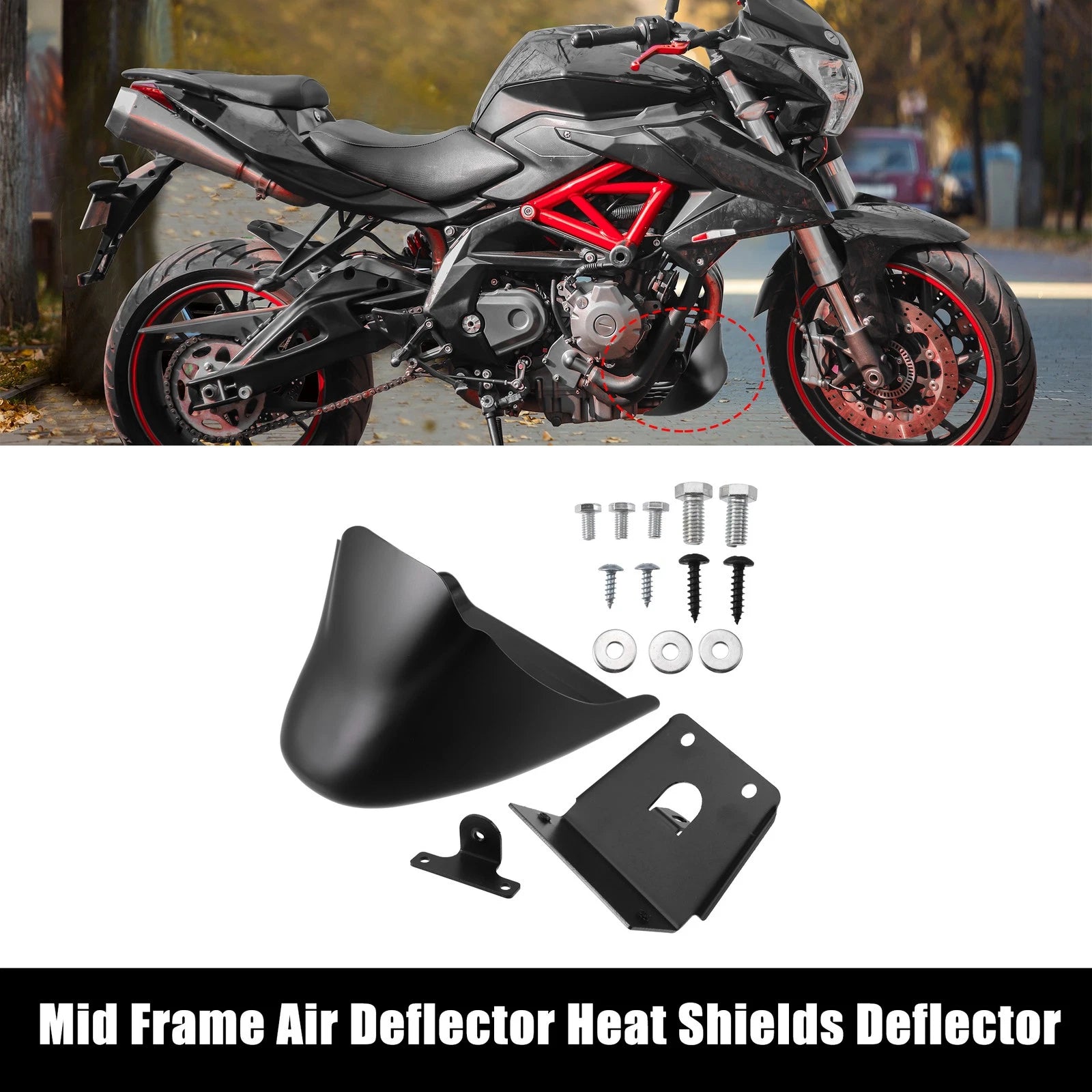 Motorcycle Lower Spoiler Chin Fairing Set for Harley Davidson (Matte Black)