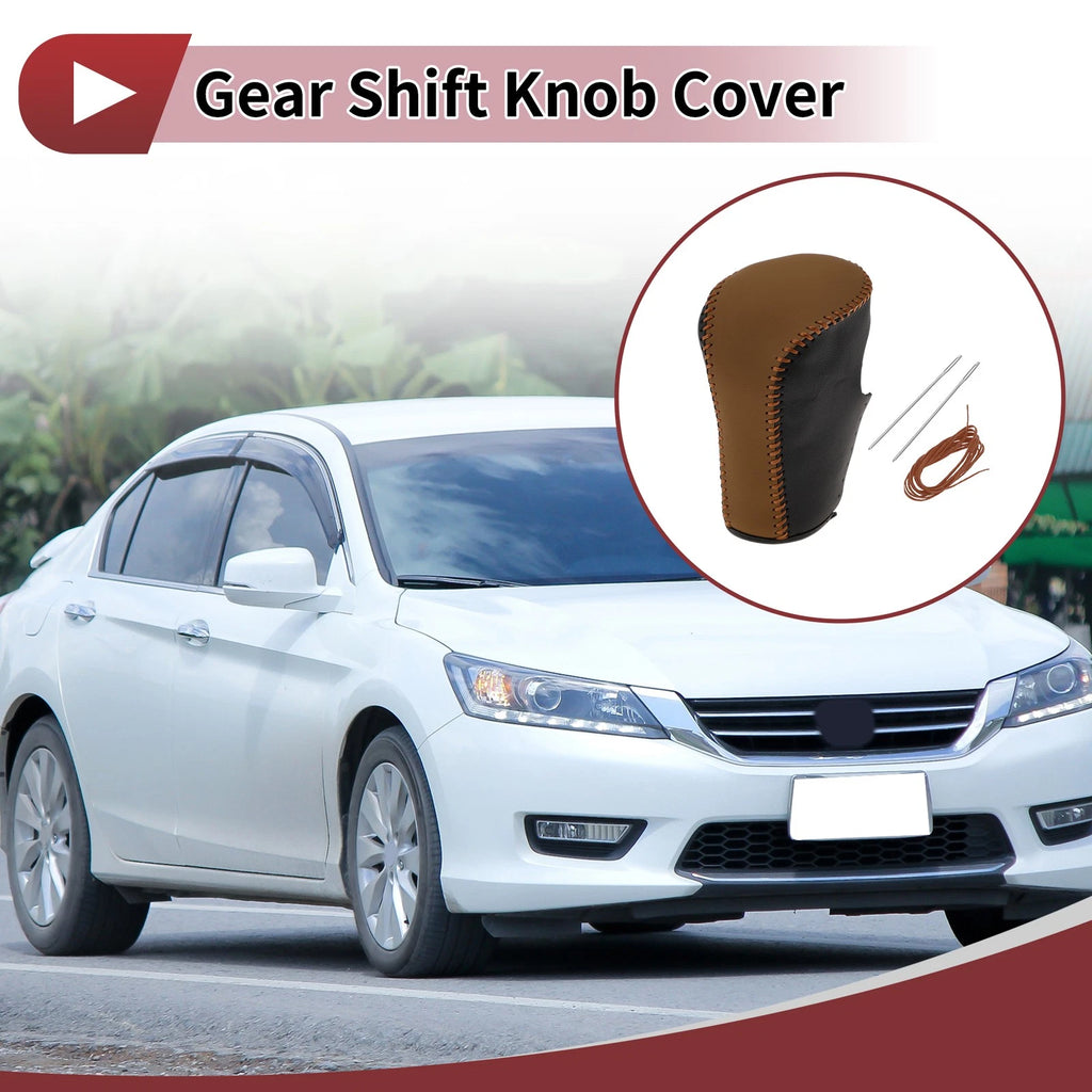 Gear Shift Knob Cover Replacement for Honda Accord 8 (2008–2012) Leather