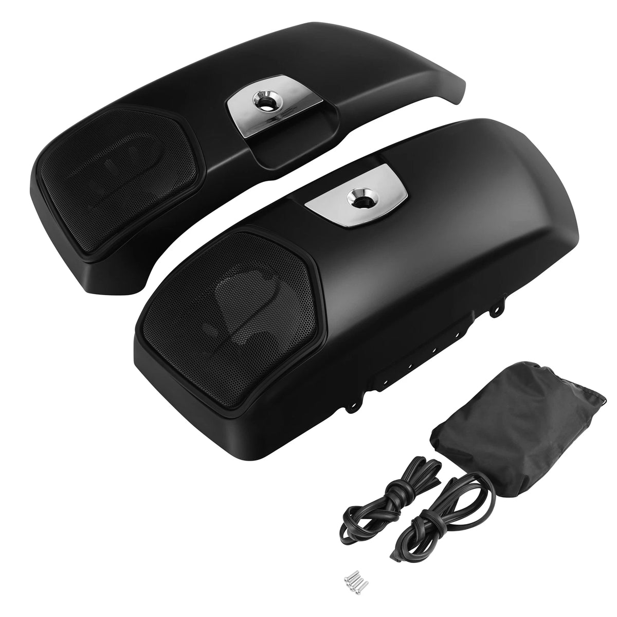 Matte Black Saddlebags Lids Covers for Indian Chieftain Dark Horse (2019–2025)