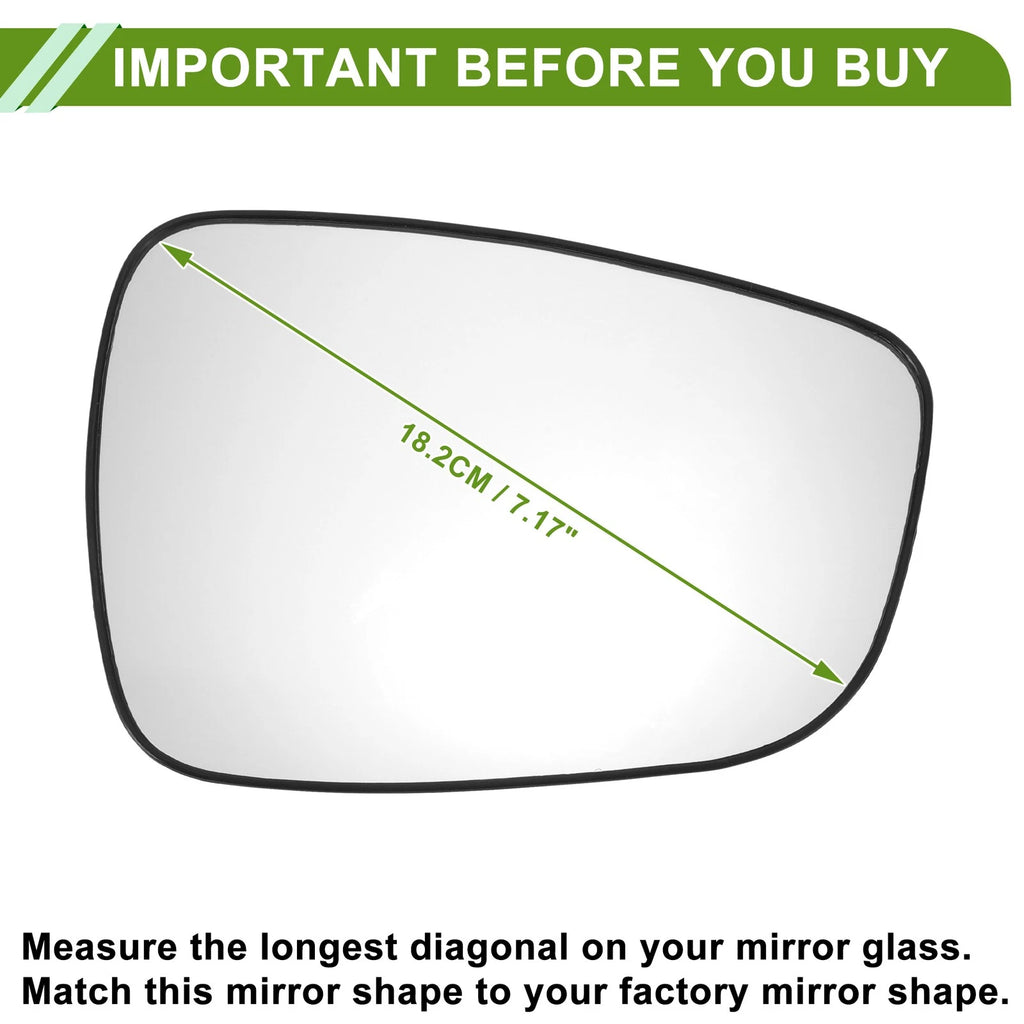 Heated Right Side Mirror Glass Replacement for Hyundai i30 GD (2012–2017)