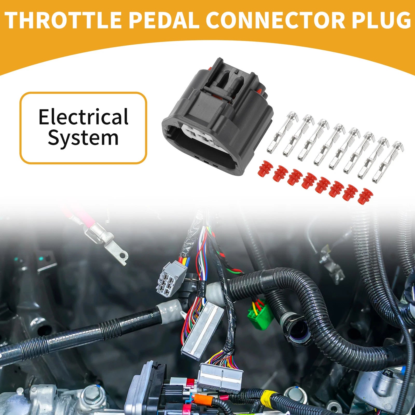 8 Pin Throttle Pedal Connector Plug for Ford