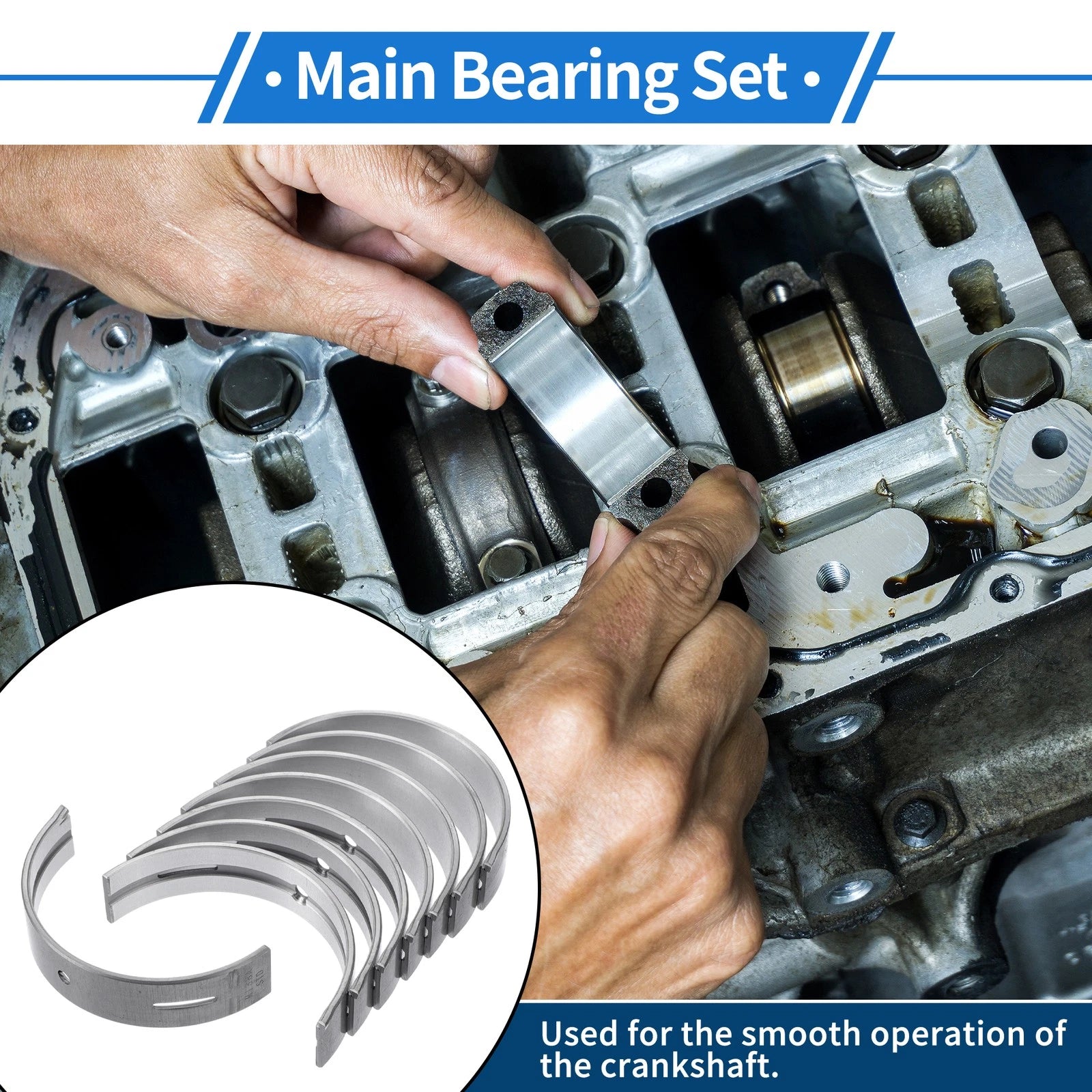 Main Bearing Set Replacement for Mitsubishi Pajero (2000–2012)