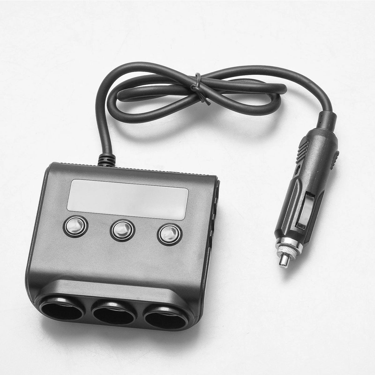3-Way Car Cigarette Lighter Splitter with 5V/3.4A USB and Red LED